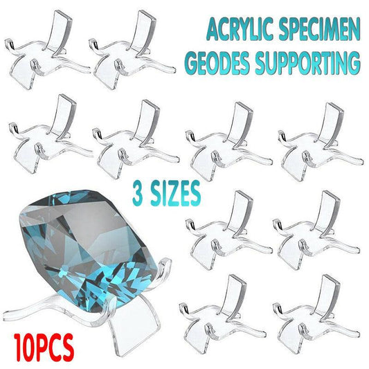 10pcs Acrylic Display Stands for Crystals Minerals Geodes Jewellery Ornament Holder - S 3.8X3X3.5cm
