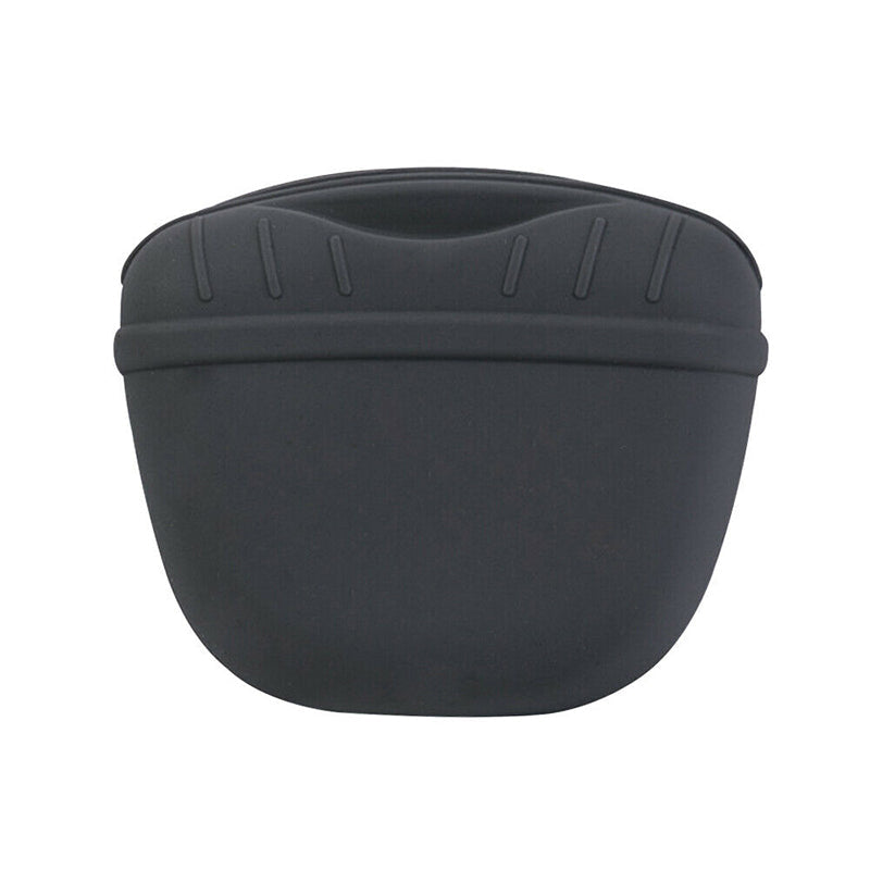 Pet Silicone Training Treat Bag Pouch With Clip Waist Pack Feed Dog - Blue