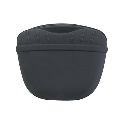 Pet Silicone Training Treat Bag Pouch With Clip Waist Pack Feed Dog - Grey