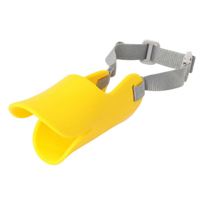 Comfortable Silicone Dog Muzzle Anti-Bite Soft Duck Muzzle Pet Training Supplies - S