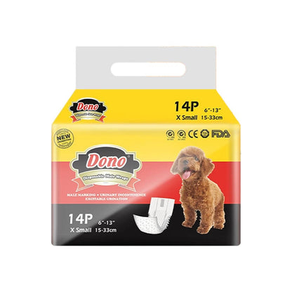 Male Dog Diapers Physiological Pants for Dogs Leakproof Diaper Pants Male Pets - S-12PCS