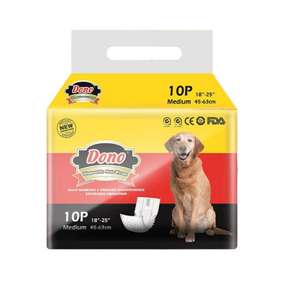 Male Dog Diapers Physiological Pants for Dogs Leakproof Diaper Pants Male Pets - S-12PCS