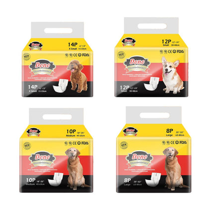 Male Dog Diapers Physiological Pants for Dogs Leakproof Diaper Pants Male Pets - XS-14PCS