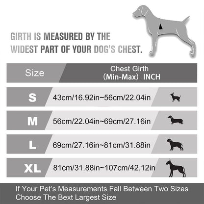 Adjustable No-Pull Dog Harness Vest S-XL Reflective Pet Training Outdoor Handle - Red-M