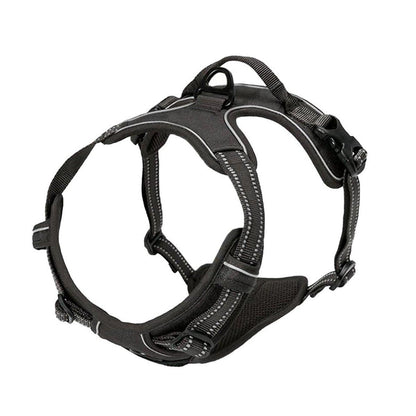 Adjustable No-Pull Dog Harness Vest S-XL Reflective Pet Training Outdoor Handle - Red-M