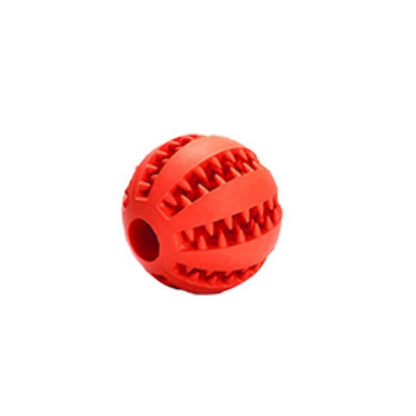 Dog Chew Toy Rubber Ball Treat Dispenser Dental Cleaning Training Play Ball - Green Rugby (11.5CM)