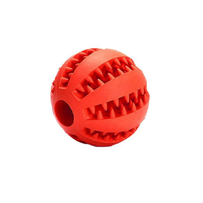 Dog Chew Toy Rubber Ball Treat Dispenser Dental Cleaning Training Play Ball - Green Rugby (11.5CM)