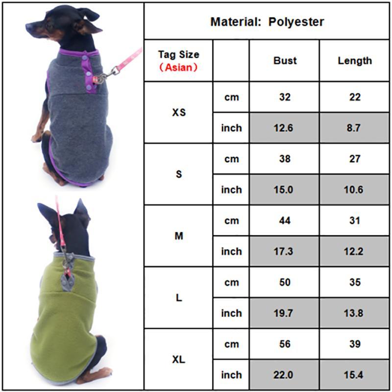 XL Pet Dog Puppy Winter Warm Fleece Jumper Vest Coat Jacket Apparel Clothes - Blue