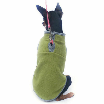 M Pet Dog Puppy Winter Warm Fleece Jumper Vest Coat Jacket Apparel Clothes Outdoor - Pink