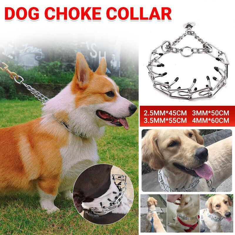 S-Xl Collar Choke Steel Metal Chain Dog Training Adjustable Necklace Sliver - S-2.5