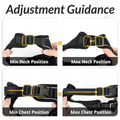 Adjustable Pet Harness and Leash Set for Cat Dog Escape Proof Reflective Vest - XS