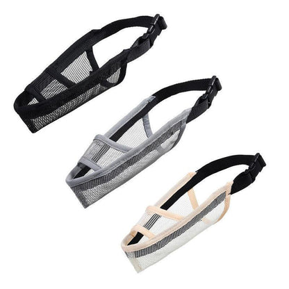 Adjustable XS Size Pet Dog Mask Mouth Muzzle Anti Barking Bite Stop Chewing Mask - Black