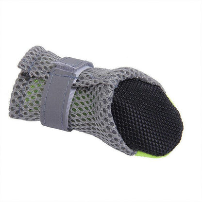 4Pcs XL Size Anti Slip Waterproof Protective Dog Shoes Rain Boots Pet Socks Booties - Black