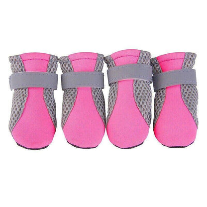 4PCS S Size Anti Slip Waterproof Protective Dog Shoes Rain Boots Pet Socks Booties - Black