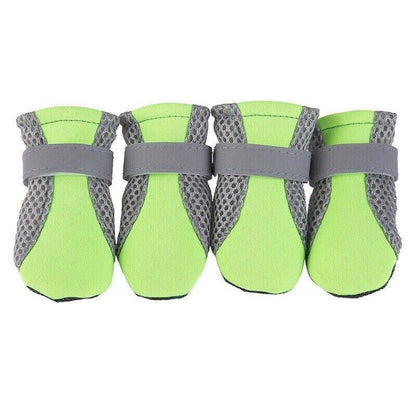 4PCS S Size Anti Slip Waterproof Protective Dog Shoes Rain Boots Pet Socks Booties - Blue