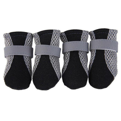 4Pcs XL Size Anti Slip Waterproof Protective Dog Shoes Rain Boots Pet Socks Booties - Green