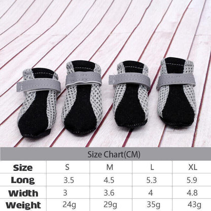 4PCS M Size Anti Slip Waterproof Protective Dog Shoes Rain Boots Pet Socks Booties - Green