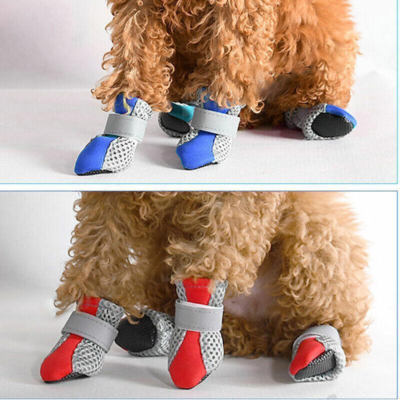 4PCS M Size Anti Slip Waterproof Protective Dog Shoes Rain Boots Pet Socks Booties - Green