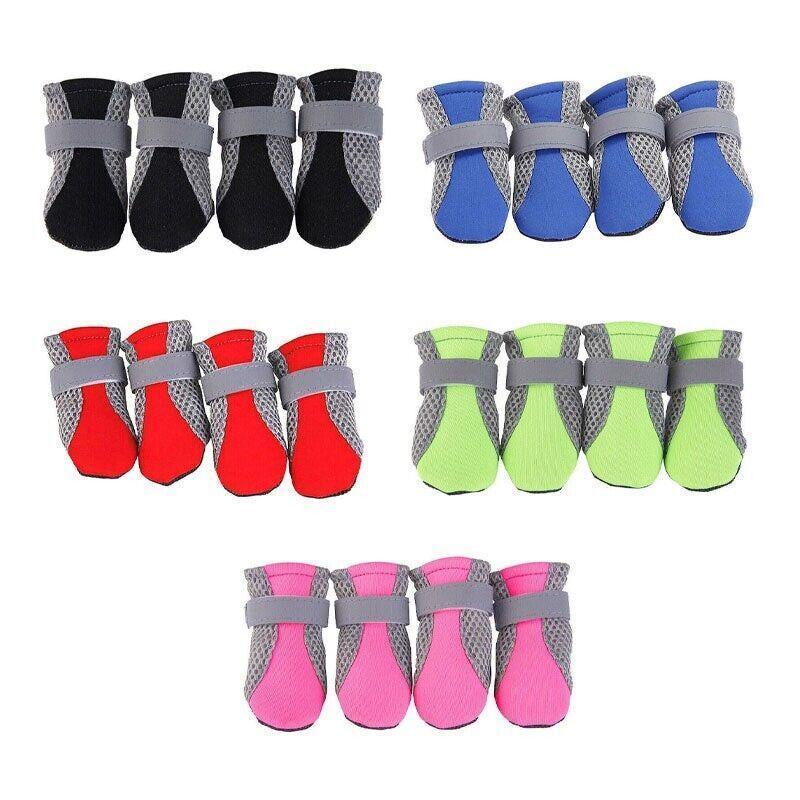 4PCS S Size Anti Slip Waterproof Protective Dog Shoes Rain Boots Pet Socks Booties - Green