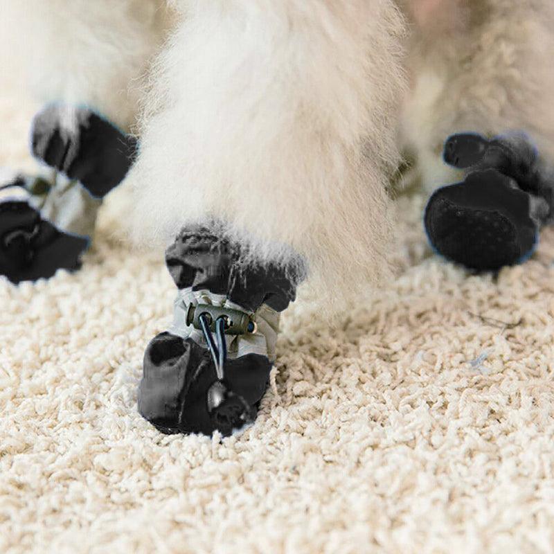 Set Anti Slip Waterproof Protective Dog Shoes Rain Boots Pet Socks Booties 4Pcs - XL