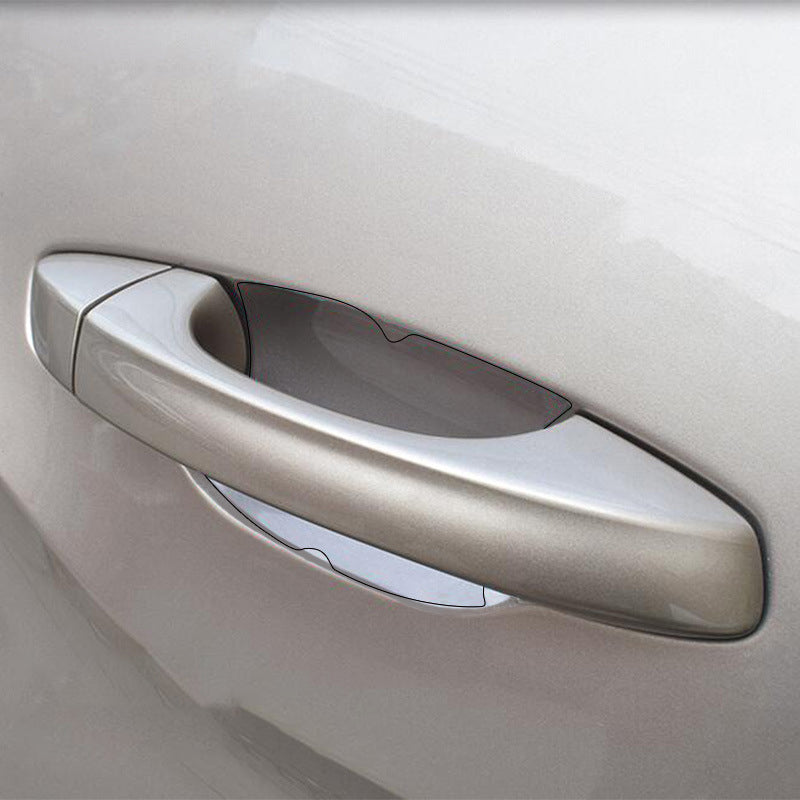 4Pcs Invisible Car Door Handle Films Protective Scratches Protector Accessories