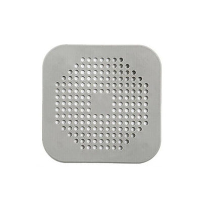 2Pc Square Drain Cover For Shower Drain Hair Catcher Flat Silicone Plug For Bath - 2PCS-White