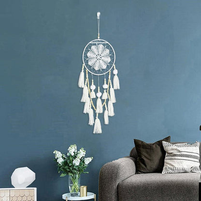 Handmade Dream Catcher Natural Macrame Hairball Art Wall Hanging Room Home Decor