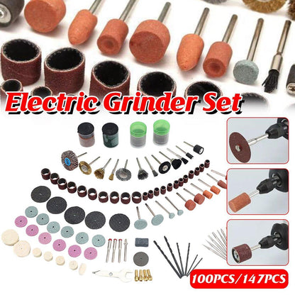 100/147pcs Electric Mill Set Accessories Grinding Cutting Drilling Tool Kit - 147Pcs(Without Grinder Pen)