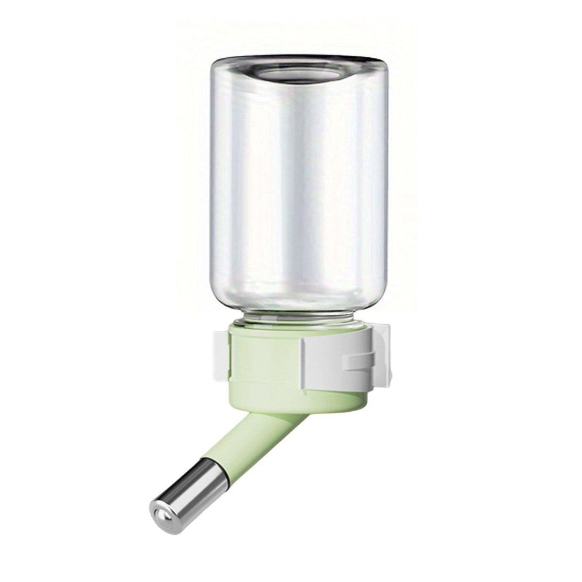 Pet Water Bottle for Hamster Guinea Pig Rabbit Vacuum Drinking Feeder Kettle - 120ml-Green