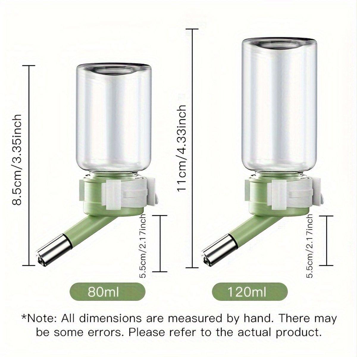 Pet Water Bottle for Hamster Guinea Pig Rabbit Vacuum Drinking Feeder Kettle - 120ml-White