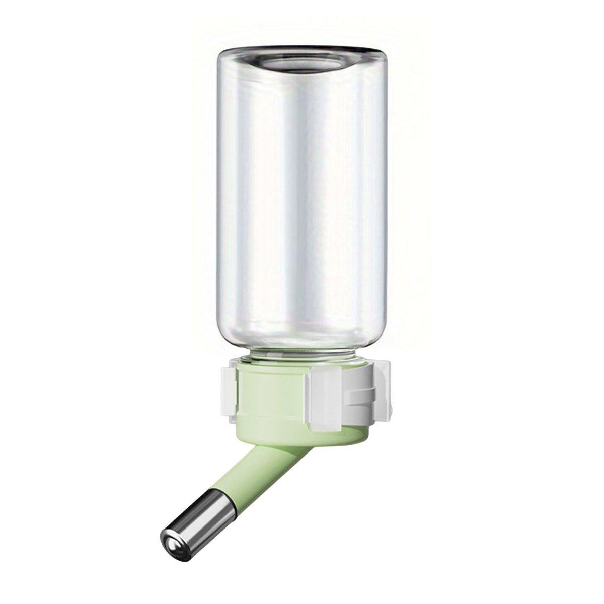 Pet Water Bottle for Hamster Guinea Pig Rabbit Vacuum Drinking Feeder Kettle - 80ml-Green