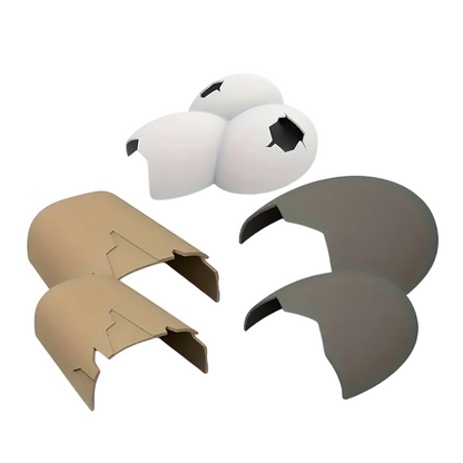 Reptile Hideout Plastic Cave Decorative Shelter for Lizard Snake Spider Habitat - Eggshell Set of 2