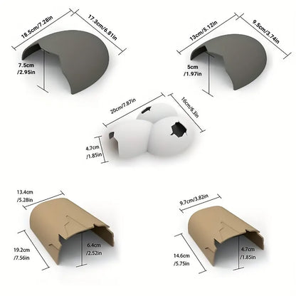 Reptile Hideout Plastic Cave Decorative Shelter for Lizard Snake Spider Habitat - Conjoined eggshell