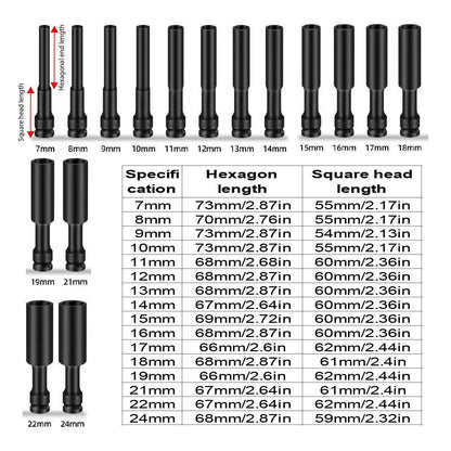 Hexagonal Socket Adapter Set for Electric Impact Wrench Power Drill Socket Tool - 24mm