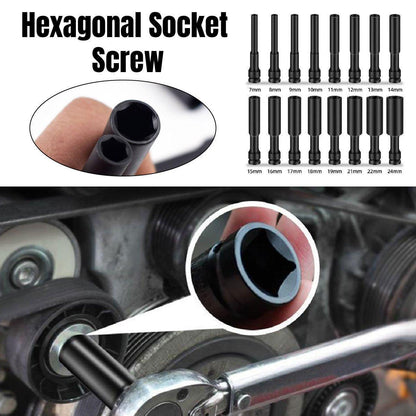 Hexagonal Socket Adapter Set for Electric Impact Wrench Power Drill Socket Tool - 8mm