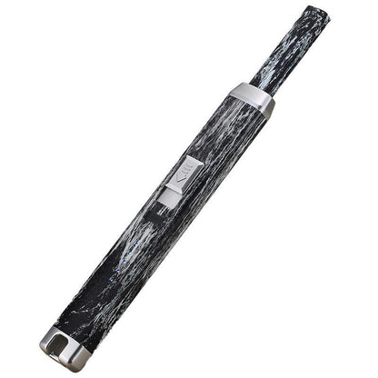 Electronic Usb Rechargeable Pulse Arc Candle Lighter Kitchen Camping Stove Bbq - Silver