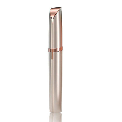 Electric Eyebrow Trimmer Finishing Touch Flawless Brows Hair Remover Led Light - Gold