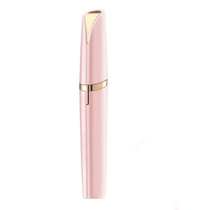 Electric Eyebrow Trimmer Finishing Touch Flawless Brows Hair Remover Led Light - Gold