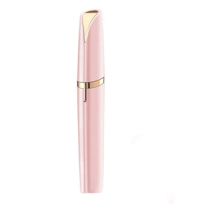 Electric Eyebrow Trimmer Finishing Touch Flawless Brows Hair Remover Led Light - Gold