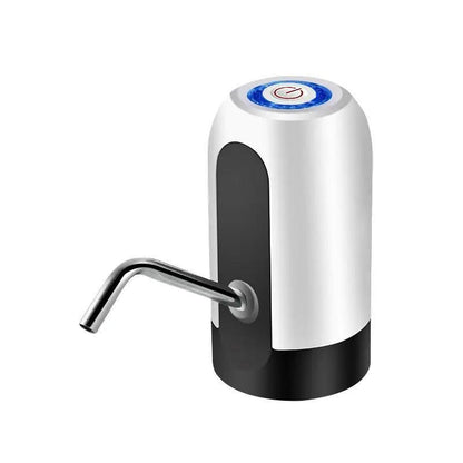 Electric Water Bottle Pump Dispenser Drinking Usb Button Black White Drinking - Black