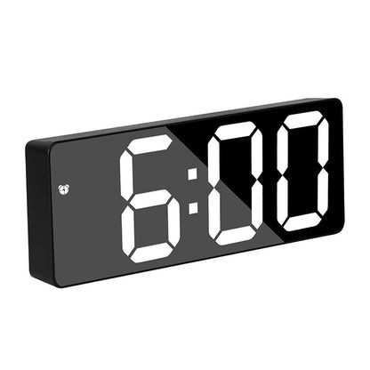 LED Digital Alarm Clock Large Display Dual Power Options Home Office Decor - Red