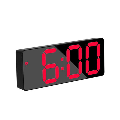 LED Digital Alarm Clock Large Display Dual Power Options Home Office Decor - Red