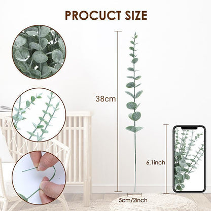 Artificial Eucalyptus Leaf Flowers Fake Green Plant Nordic Home Party Decor