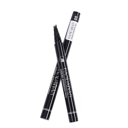 4 Tip Waterproof Microblading Eyebrow Pen for Natural Hair-Like Strokes - 2# Margarine