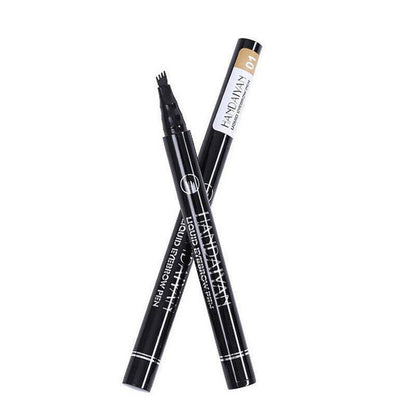 4 Tip Waterproof Microblading Eyebrow Pen for Natural Hair-Like Strokes - 4# Chocolate