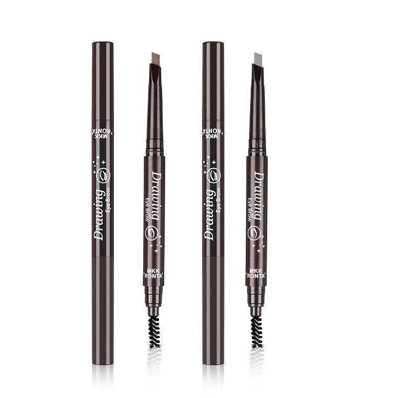 Waterproof Eyebrow Pencil Eye Brow Eyeliner Pen With Brush Makeup Cosmetic Tool - Brown