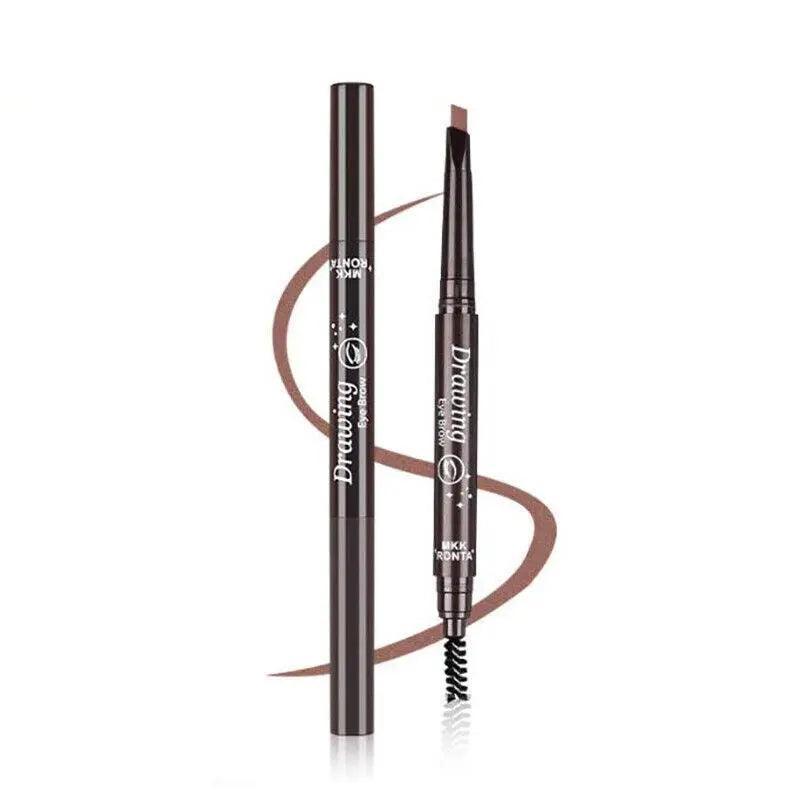 Waterproof Eyebrow Pencil Eye Brow Eyeliner Pen With Brush Makeup Cosmetic Tool - Light Coffee