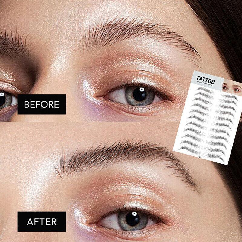 3D Waterproof Eyebrow Tattoo Sticker Hair-Like Natural Brows for Sparse Eyebrows - E14