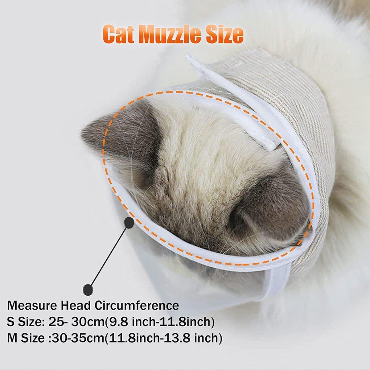 Breathable Kitten Headgear Clear Pet Mask Dog Anti Bite Scratch Protective Gear - S