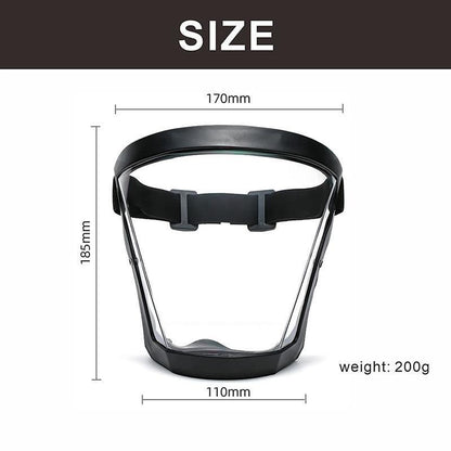 Super Protective Mask Anti-Fog Full Face Shield All-Inclusive For Men and Women - Black-2PC